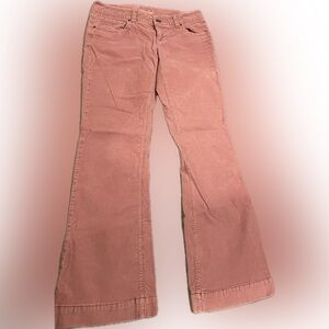 American Eagle Women's Pink Corduroy Flare Pants Size 8 Regular Retro Y2K 90s
